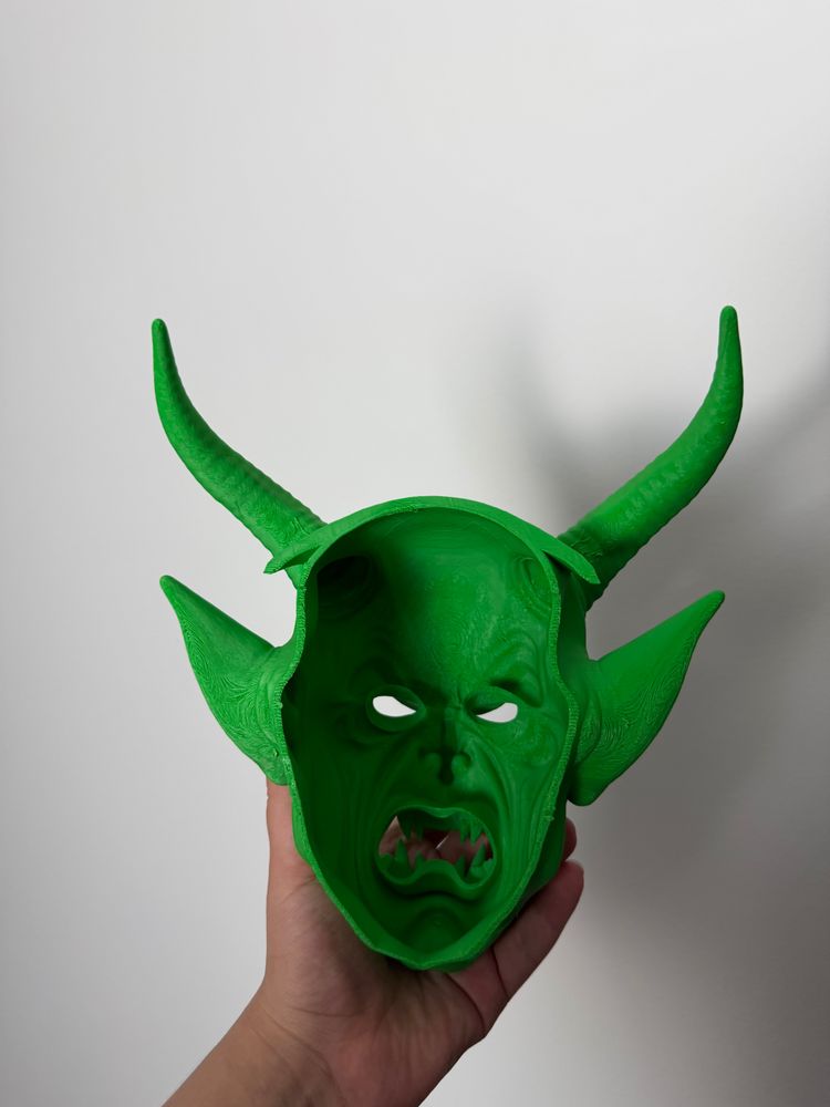 Maska Krampus Zielona Demon Mask 7