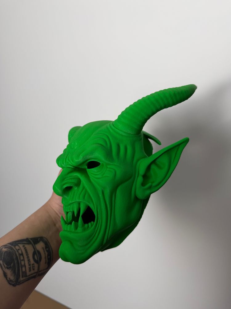 Maska Krampus Zielona Demon Mask 4