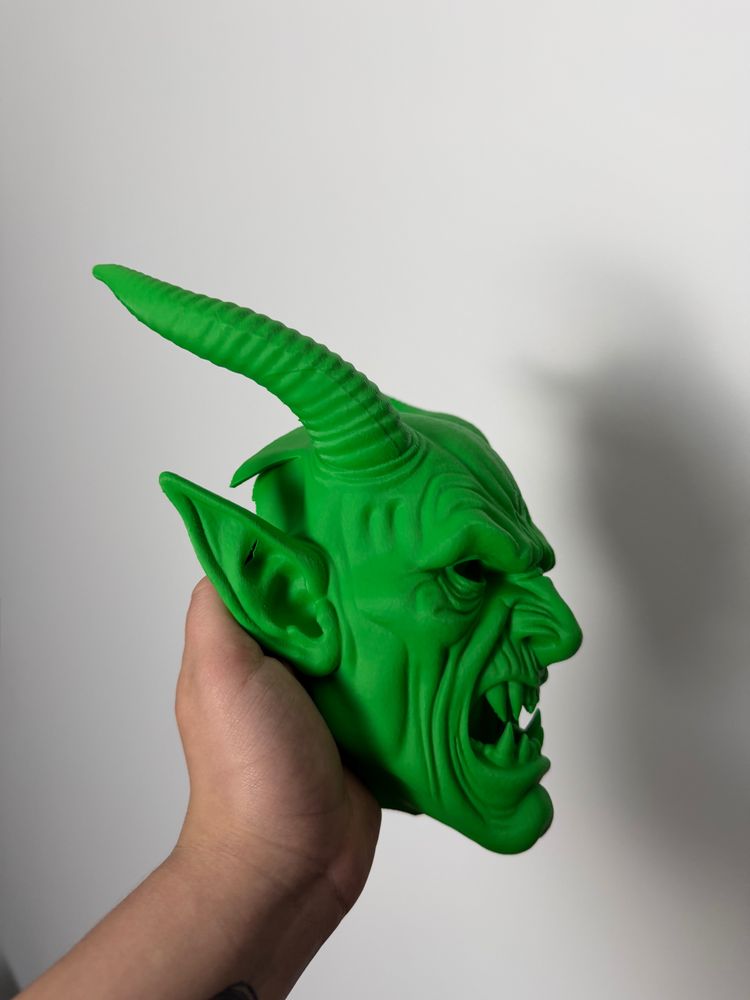 Maska Krampus Zielona Demon Mask 2