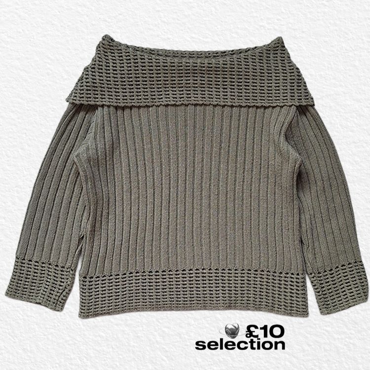 Green Kaki Knitted Sweater