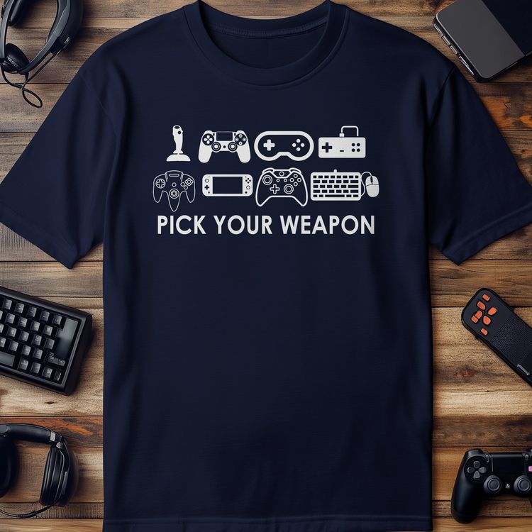 Pick Your Weapon Gaming T-Shirt image 1