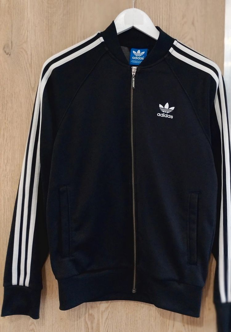 Adidas Originals Adidas Black Track Jacket With White Stripes product image