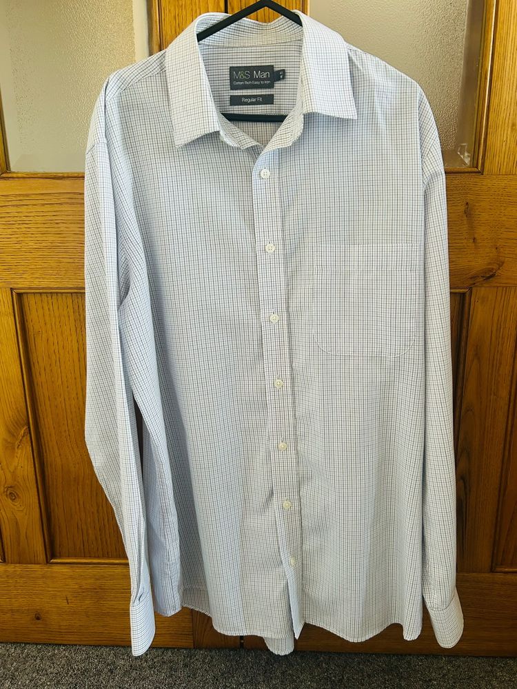 M&S Man Regular Fit Cotton Rich Easy To Iron Shirt image 1