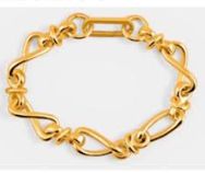 BLENDED BRACELET GOLD 19CM - (NEW) obraz 1