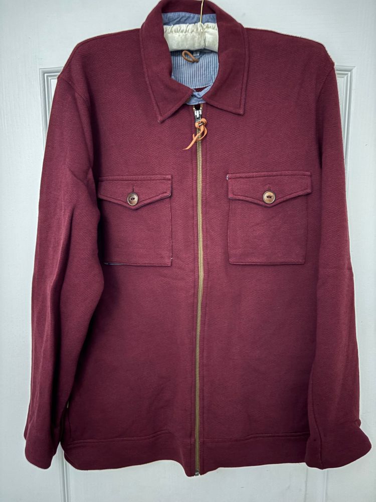 Ted Baker Burgundy Zip-Up Jacket
