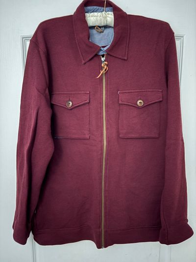 Ted Baker Burgundy Zip-Up Jacket