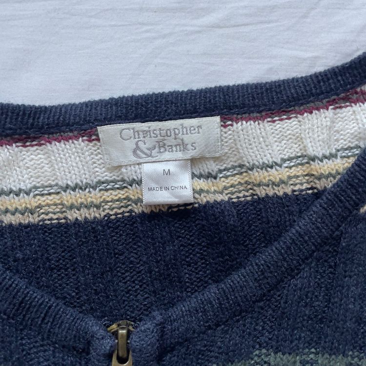 90’s Cody Chic Striped Zip-Up Cardigan image 4