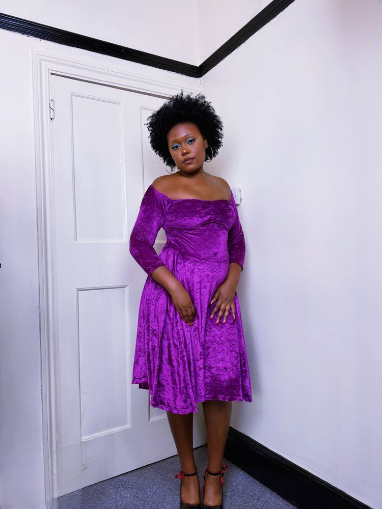 1980s Betsey Johnson Velvet Dress