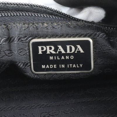 Prada Black Logo Nylon Tessuto Tote Shoulder Bag 11