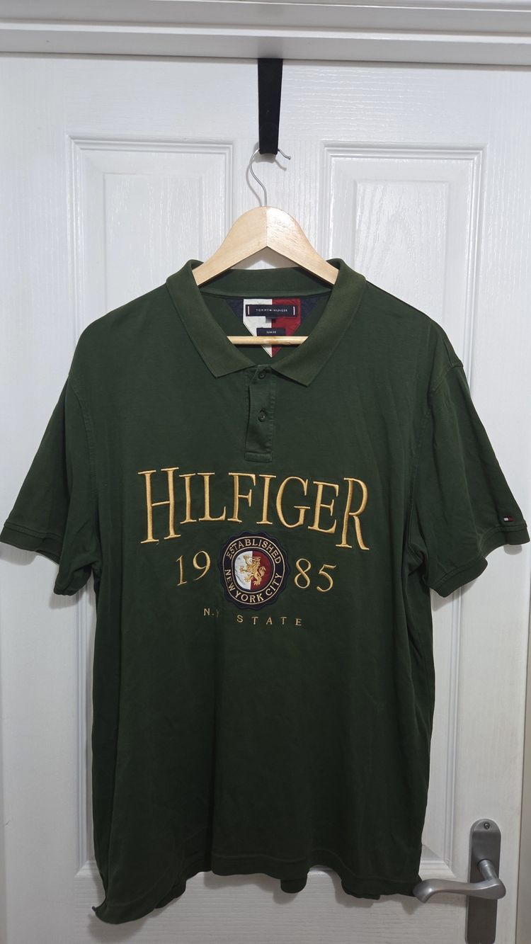 Tommy Hilfiger Green Polo Shirt Mens XL