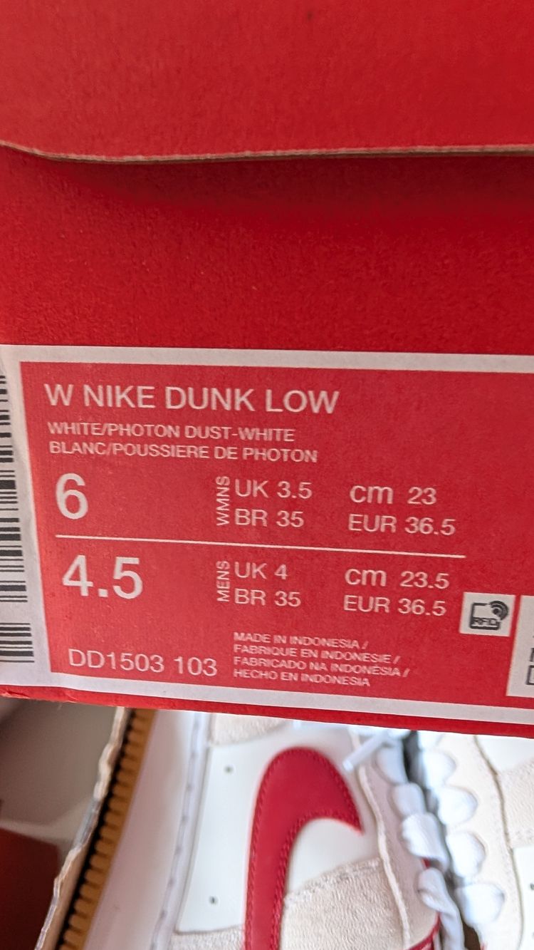 Nike Dunk Low Sneakers - UK 3.5 Full Box RRP £120