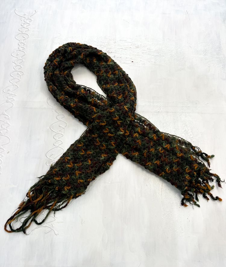 gilmore girls | green and orange knit scarf obraz 4