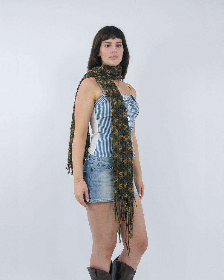 gilmore girls | green and orange knit scarf obraz 3