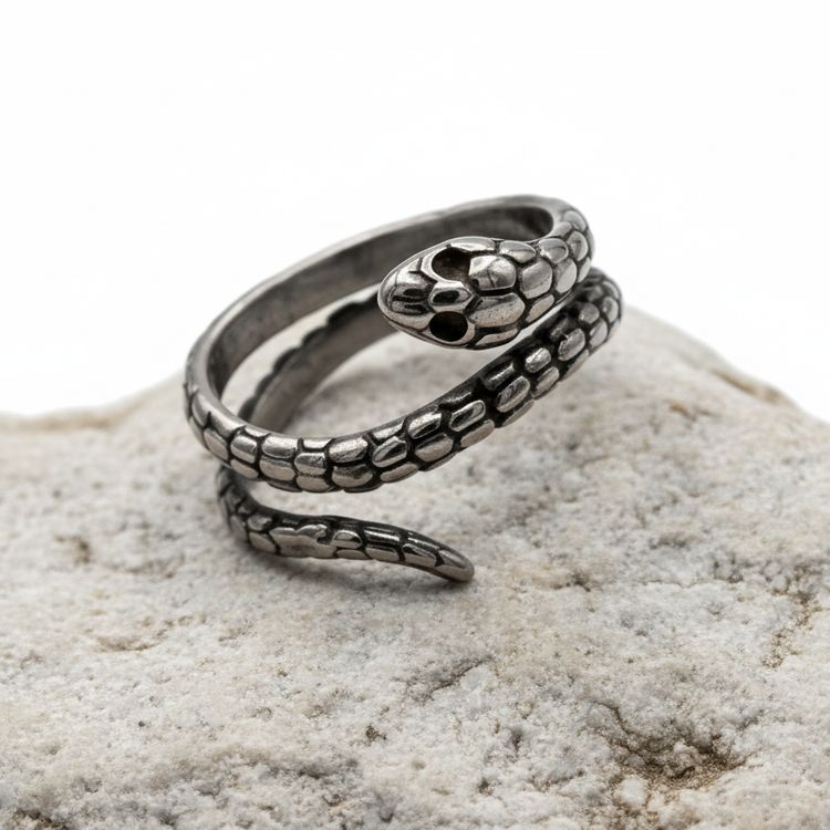 Anello SERPENT WRAP | Acciaio Inox Semi-Regolabile – Eldra Milano image 2