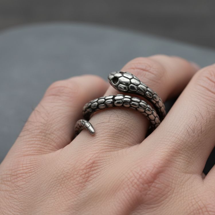 Anello SERPENT WRAP | Acciaio Inox Semi-Regolabile – Eldra Milano image 4
