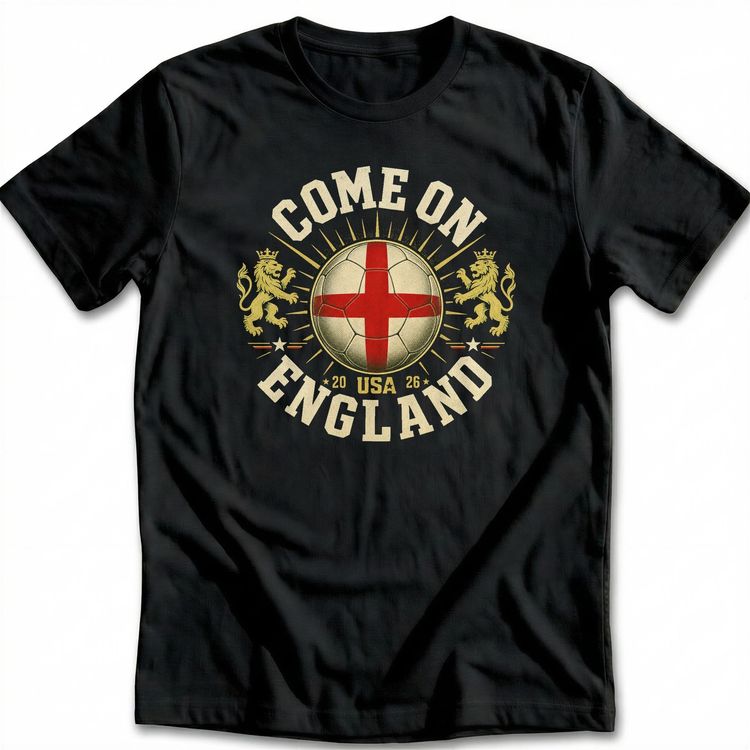 Come On England Football T-Shirt US 3