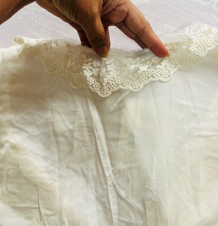 H&M Women'S Cream Lace Blouse 4