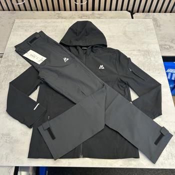 39. Age 13 Montirex Black Hooded Jacket And Pants Set