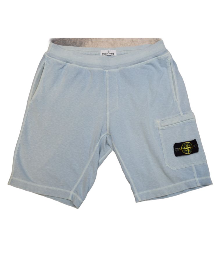 Immagine di Stone Island Old Treatment Jogger Shorts Blue 1