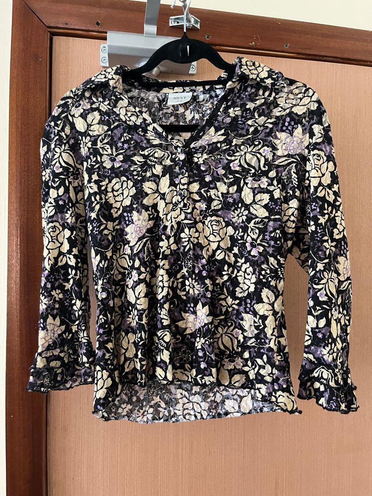 Floral Long Sleeve Blouse size 14 obraz 1