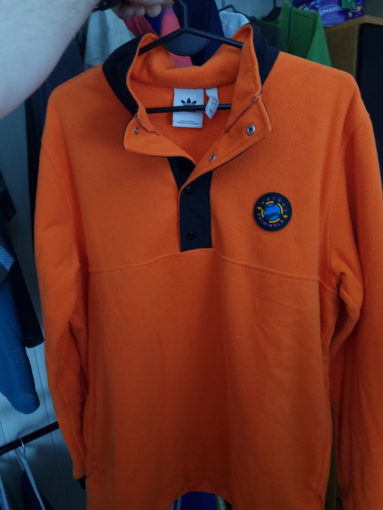 Adidas Orange Fleece Pullover