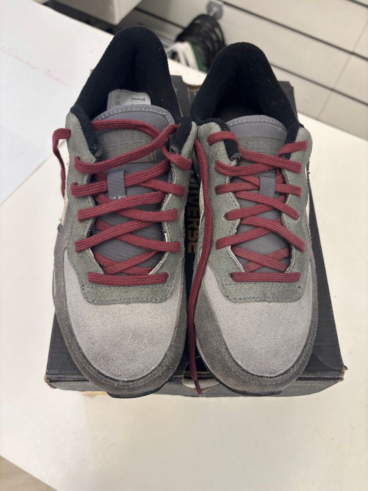 Converse Grey And Black Sneakers With Red Laces product image