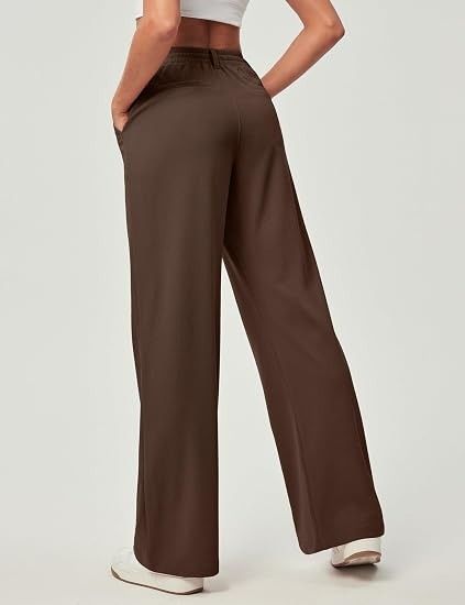 Brown Wide-Leg Trousers imagen 2