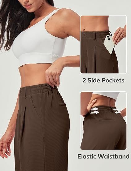 Brown Wide-Leg Trousers imagen 4