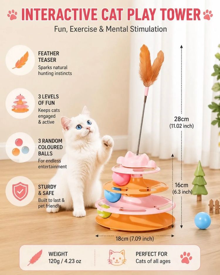 Unbranded Interactive Cat Play Tower product image