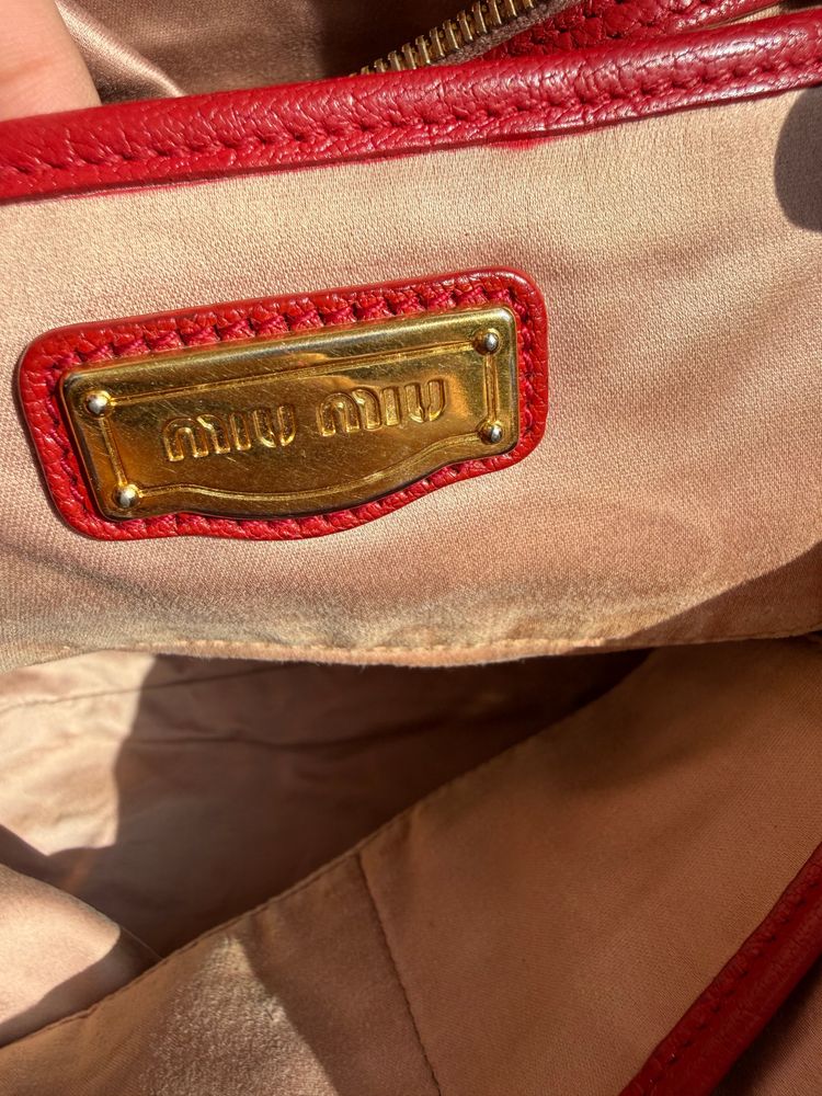 Miu Miu Vitello Shine Tote Bag image 15