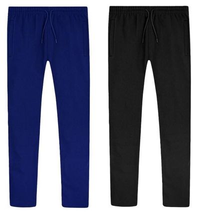Fabrik Fleece Jogger For Men - Casual Jog Bottoms in , 2XL - 8XL, Inseam 29 31, Black & Navy
