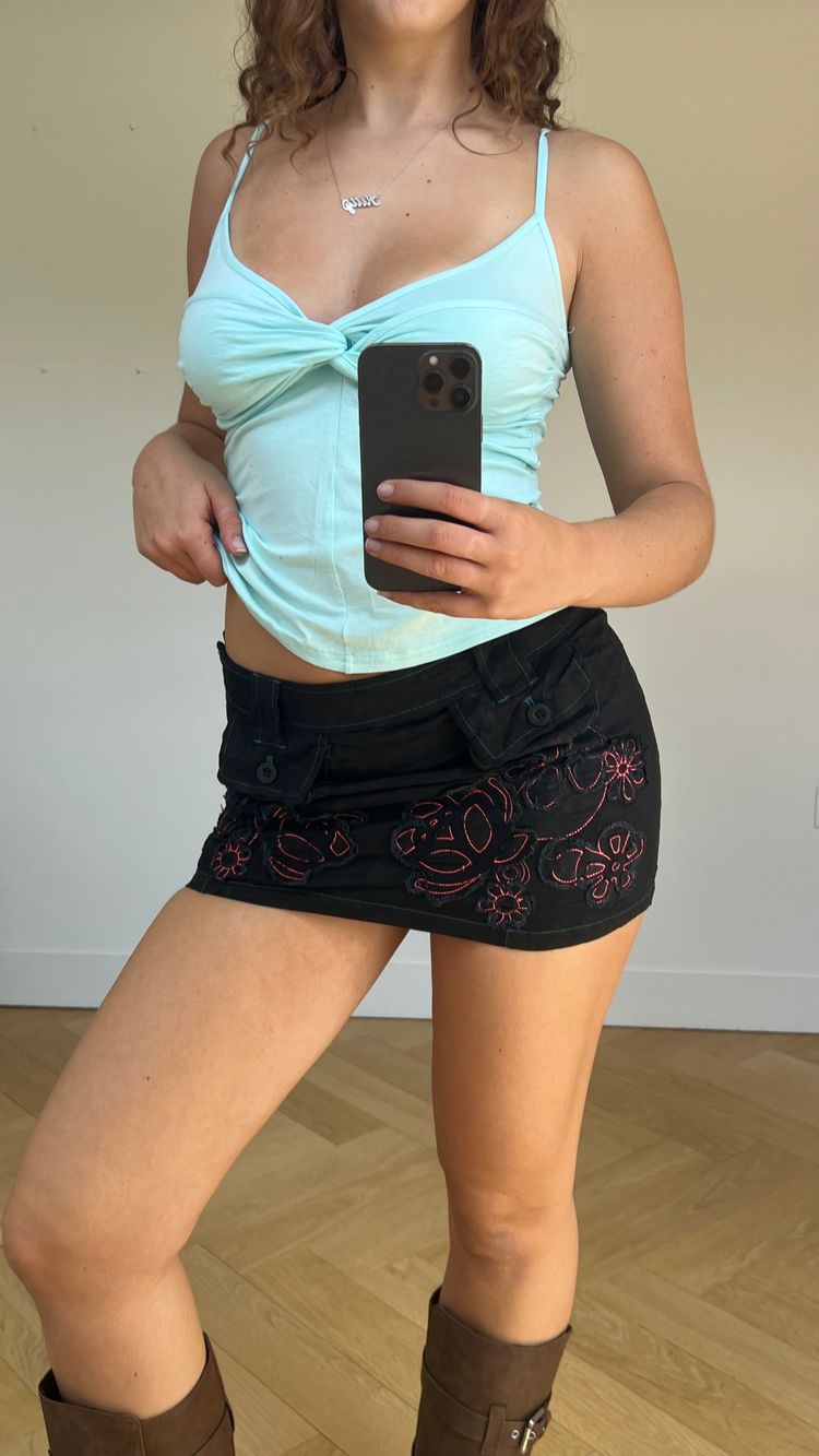 00s black Custo mini skirt- size S 5