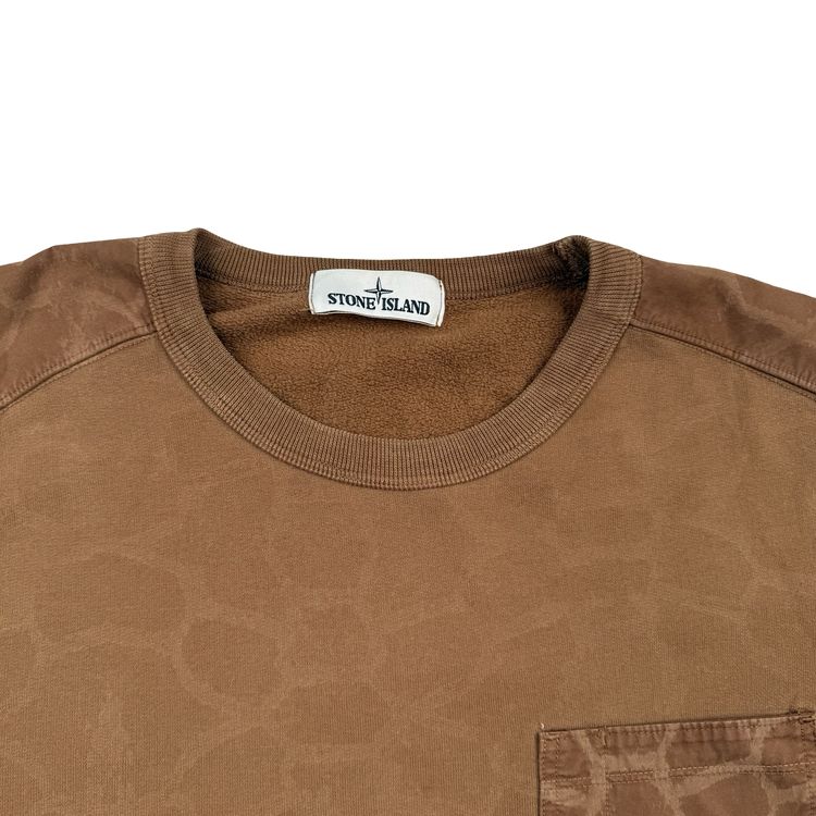 Stone Island 2014 Brown Tortoise Shell Cotton Crewneck Jumper  - Medium 9