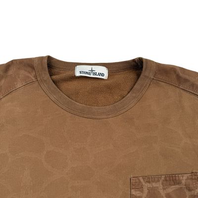 Stone Island 2014 Brown Tortoise Shell Cotton Crewneck Jumper - Medium 9