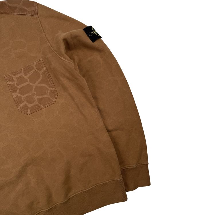 Stone Island 2014 Brown Tortoise Shell Cotton Crewneck Jumper  - Medium 2