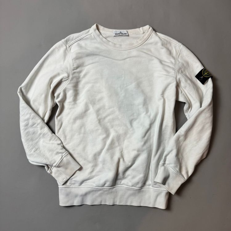 Stone Island White Sweatshirt - Medium