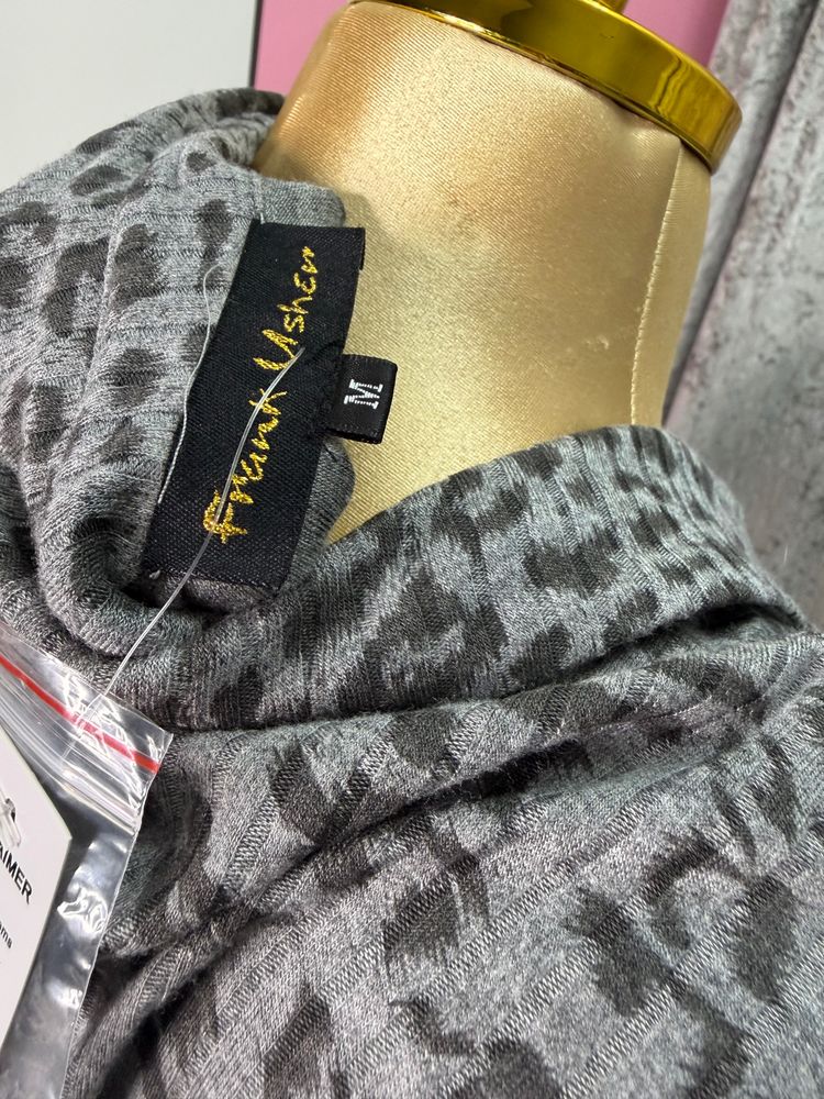 Frank Usher Grey Leopard Print Midi Dress image 3