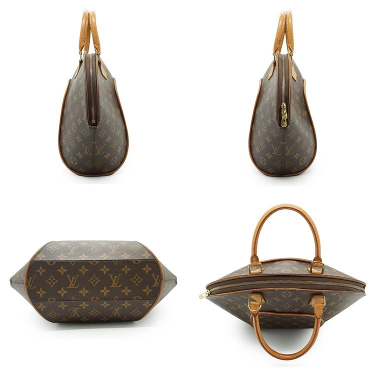 Louis Vuitton Vintage Monogram Canvas Ellipse MM Handbag Satchel Bag obraz 4