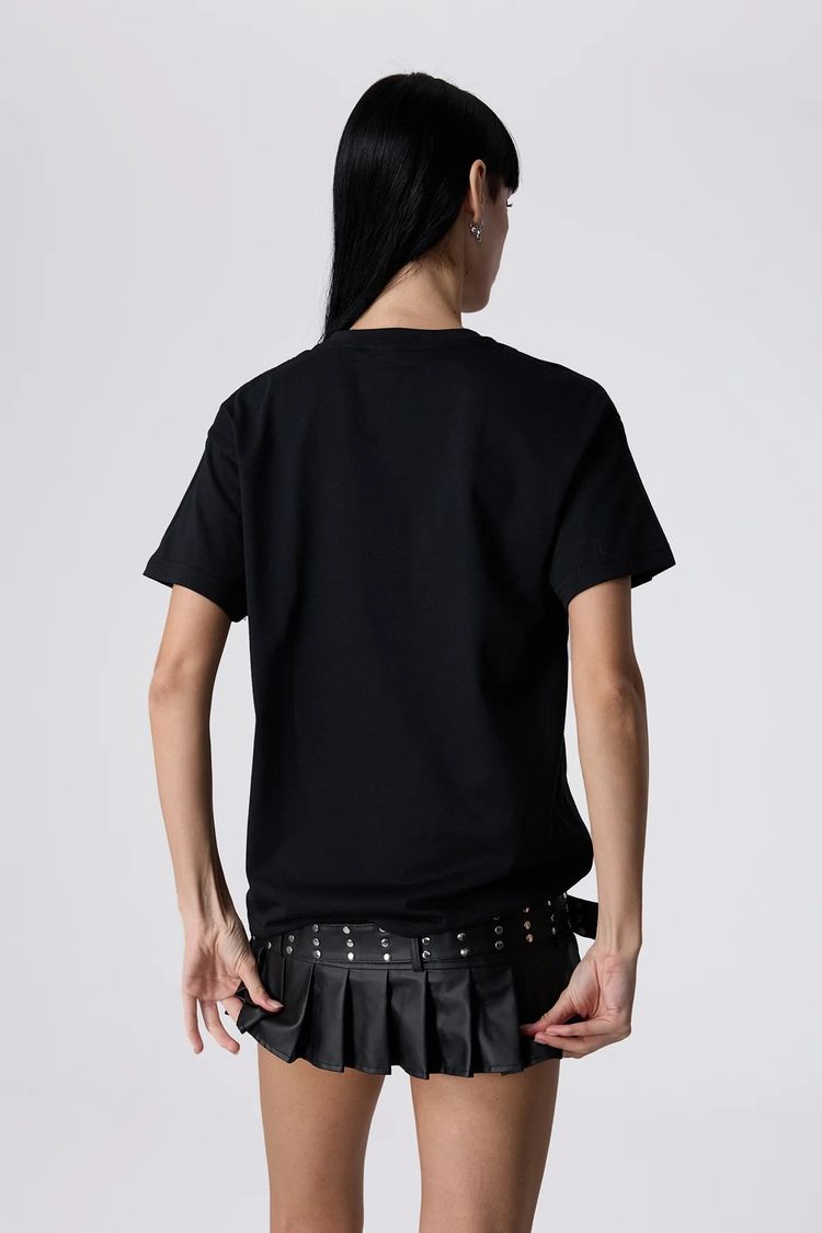 Immagine di Black T-Shirt With Techno Print 4