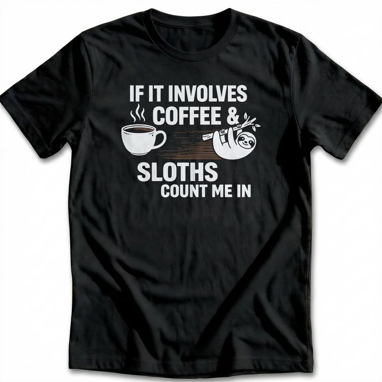 COFFEE 7& SLOTHS 035 T-Shirt AU 5