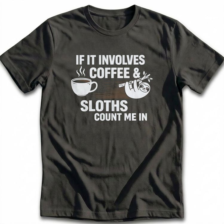 COFFEE 7& SLOTHS 035 T-Shirt AU 3