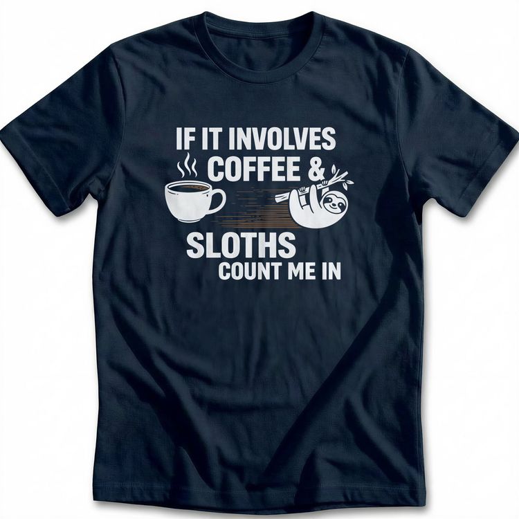 COFFEE 7& SLOTHS 035 T-Shirt AU 4