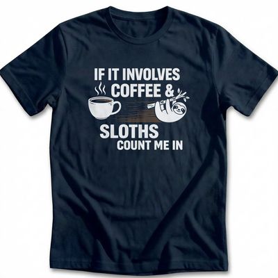 COFFEE 7& SLOTHS 035 T-Shirt AU 4
