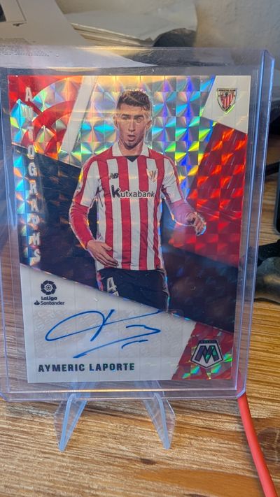 Aymeric Laporte Auto Panini Mosaic LaLiga 2020-21 Athletic Club Bilbao Autograph