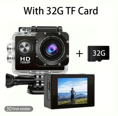 Brand New Hd 1080P Action Camera With 32G Tf Card