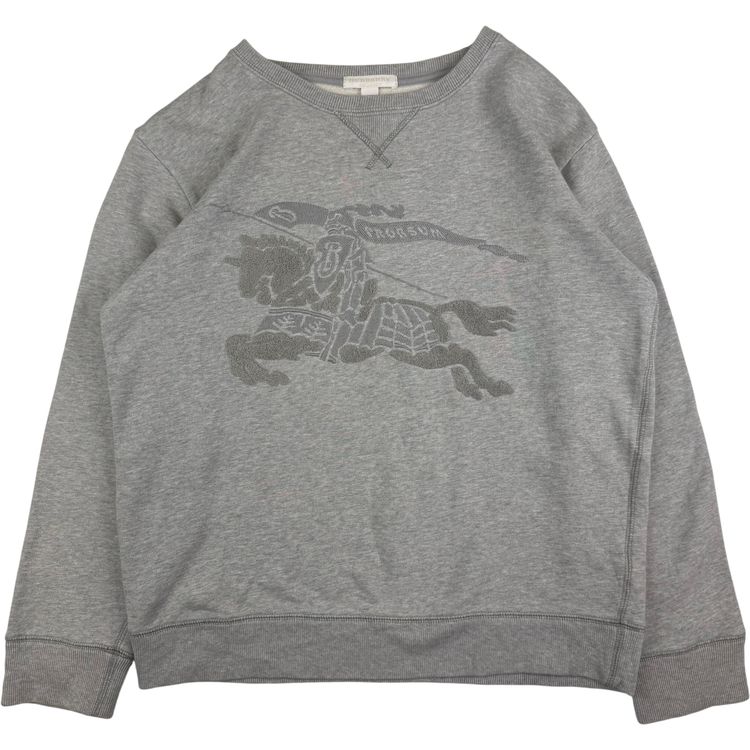 Burberry Embroidered Logo Sweatshirt Grey