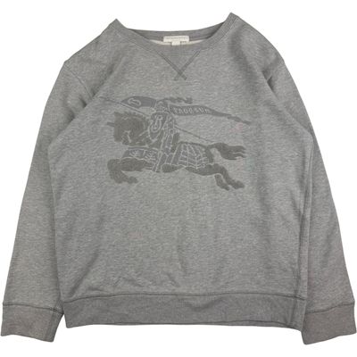 Burberry Embroidered Logo Sweatshirt Grey