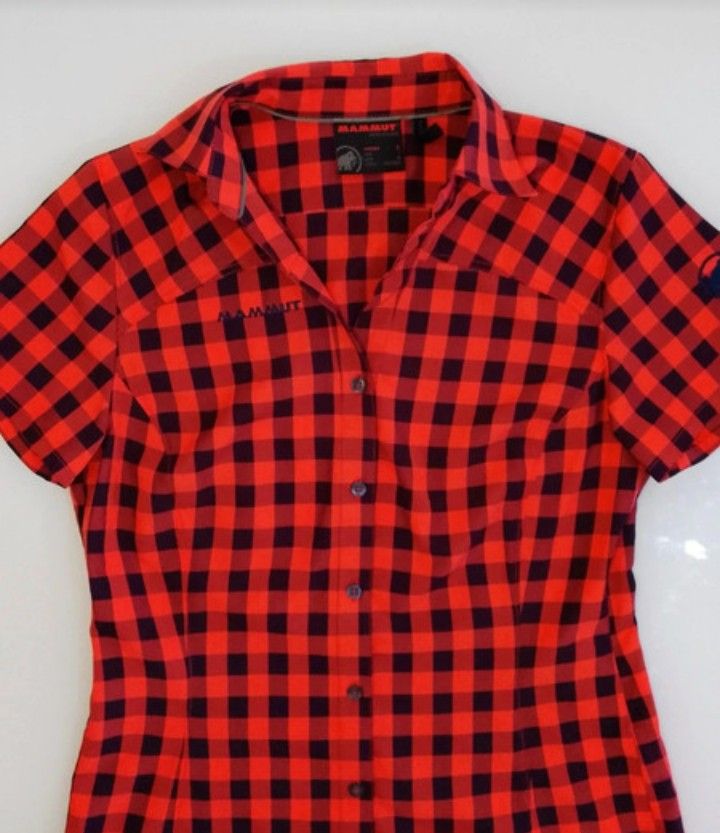 Mammut Mammut Red And Black Checkered Short Sleeve Shirt product image
