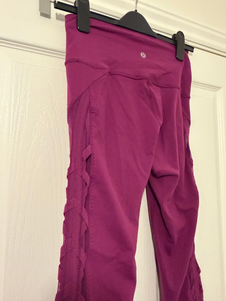 Immagine di Rare lattice Lululemon Purple Leggings UK 10 4
