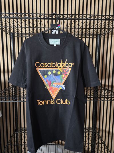 B132 Casablanca Tennis Club Icon Black Tee Brand New